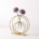 Ayla Glass Tube Vase with Gold Stand